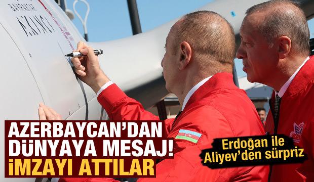 Erdoğan ve Aliyev'den Akıncı SİHA’ya imza