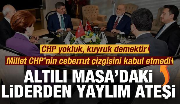 Altılı masayı karıştıracak sözler: CHP yokluk, kuyruk demektir, onların ruhuna muhalifiz!