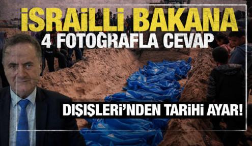 Türkiye'den İsrailli Bakana 4 fotoğrafla cevap! 