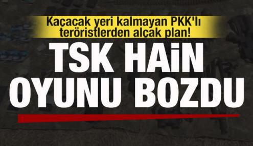Kaçacak yeri kalmayan PKK'lı teröristlerden alçak plan! TSK hain oyunu bozdu!