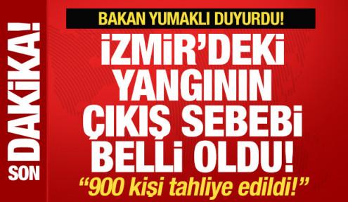 İzmir'de yangın felaketi! Bakan Yumaklı yangının çıkış sebebini açıkladı