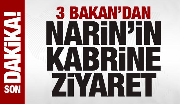 3 Bakan katledilen Narin'in mezarını ziyaret etti