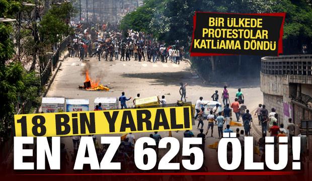 Bir ülkede protestolar katliama döndü! En az 625 ölü, 18 bin yaralı