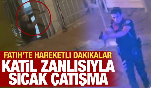 Cinayetten aranan şüpheli polise ateş açtı: O anlar kamerada