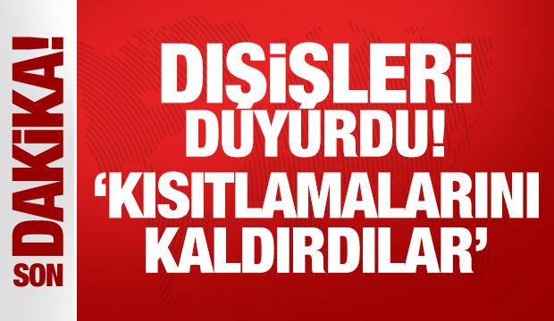 Dışişleri Bakanlığı duyurdu: Savunma sanayi kısıtlamalarını kaldırdılar!