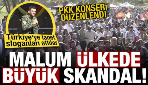 Malum ülkede büyük skandal! PKK konseri verip Türkiye'ye lanet sloganları attılar