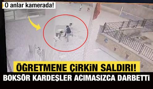 Nöbetçi öğretmen,  iki kardeş tarafından darbedildi