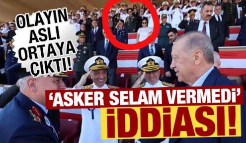 'TSK personeli Cumhurbaşkanı Erdoğan'a selam vermiyor' iddiasına yalanlama