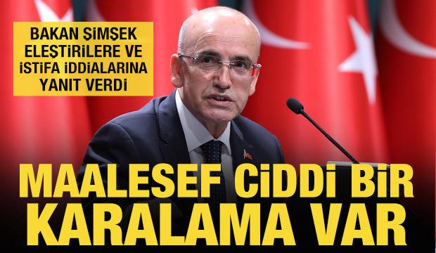 Bakan Şimşek'ten eleştirilere yanıt: Ciddi bir karalama var