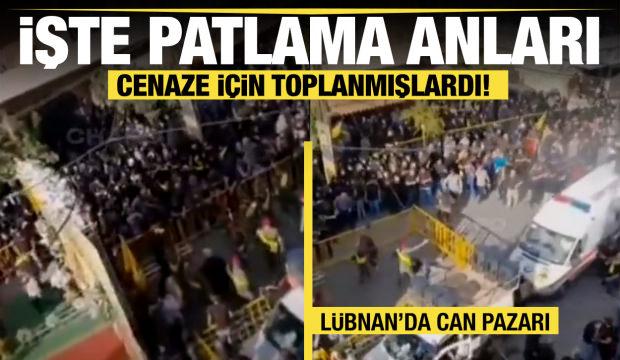 Cenaze töreninde patlama anları... Lübnan'da ikinci siber saldırı