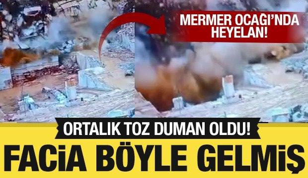 Facia böyle gelmiş: Marmara Adası'ndaki heyelan kamerada!