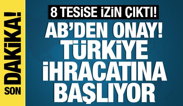 AB'den Türkiye'ye onay! İhracatına başlanıyor