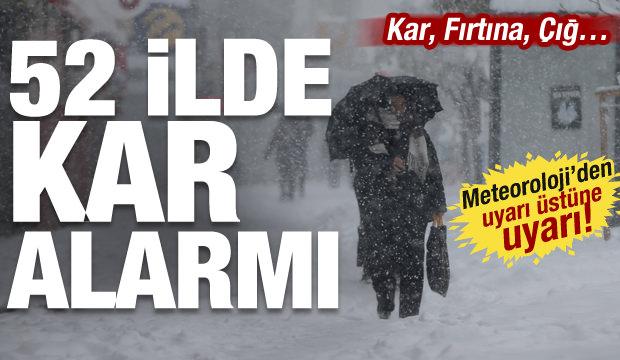 16 ilde sarı alarm! Meteoroloji'den uyarı üstüne uyarı: Kuvvetli kar yağacak