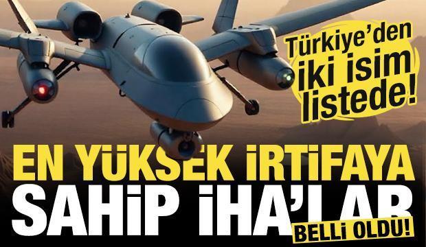 D&uuml;nyanın en y&uuml;ksek irtifaya sahip İHA'ları a&ccedil;ıklandı! T&uuml;rkiye'den iki İHA listede...