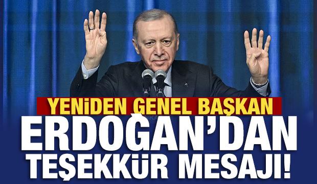 AK Parti'de kongre heyecanı! Erdoğan'dan teşekkür konuşması