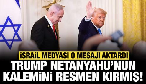 İsrail medyası o mesajı aktardı: Trump Netanyahu'nun kalemini kırmış!