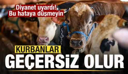 Diyanet uyardı: Bu hataya düşmeyin! Kurbanlar geçersiz olur