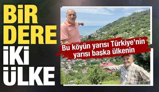 Bu köyün yarısı Türkiye'nin yarısı Gürcistan'ın