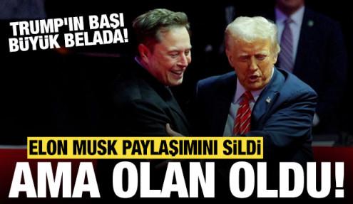 Elon Musk paylaşımını sildi ama olan oldu: Trump'ın başı büyük dertte!