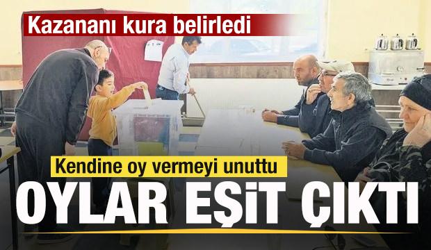 Konya'da garip seçim! Kendine oy vermeyi unuttu! Oylar eşit çıktı