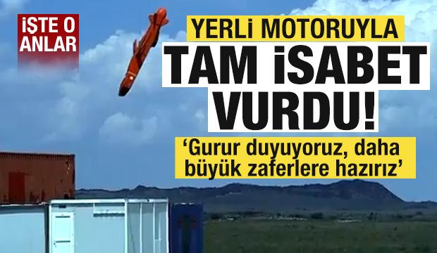 Milli gururumuz SOM, yerli motorla hedefi tam isabet vurdu