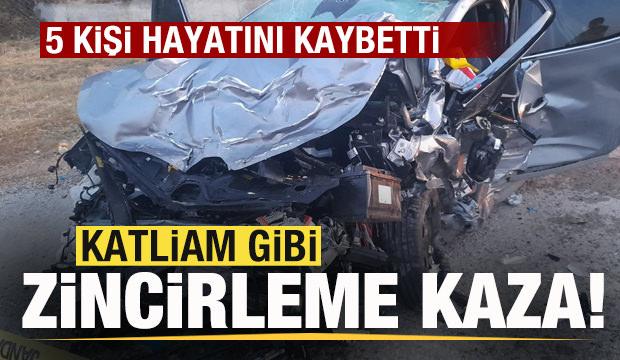 Katliam gibi zincirleme kaza: 5 kişi hayatını kaybetti
