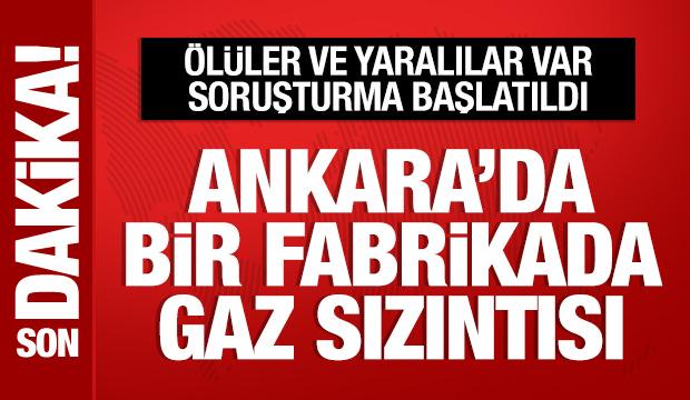 Ankara'da bir fabrikada gaz sızıntısı: 2 ölü, 3 yaralı var