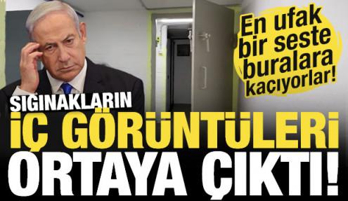 İsrail sığınaklarının iç görüntüleri ortaya çıktı! En ufak bir seste oraya kaçıyorlar...
