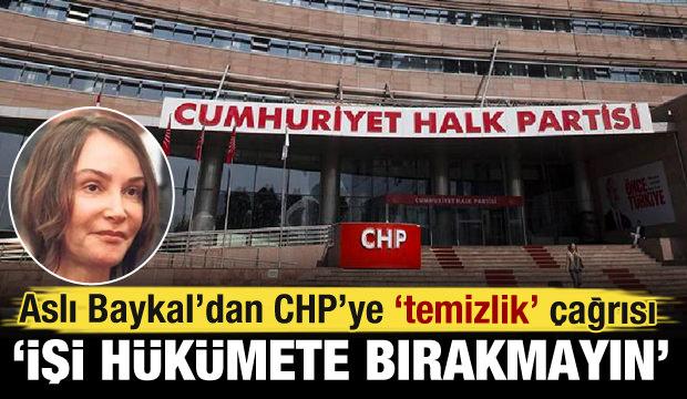 Aslı Baykal'dan CHP'ye 'temizlik' çağrısı: İşi hükümete bırakmayın