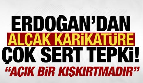 Cumhurbaşkanı Erdoğan'dan alçak karikatüre sert tepki: Açık bir kışkırtmadır!