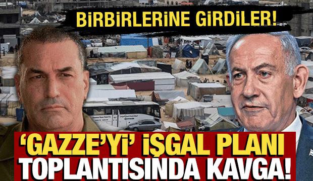 İsrail'in 'İşgal' planı toplantısında kavga! Birbirlerine girdiler