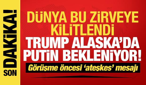 Tarihi zirveye dakikalar kaldı! Trump Alaska'ya indi: Görüşme öncesi 'ateşkes' mesajı!