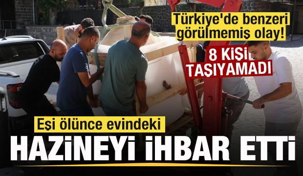 Türkiye'de benzeri görülmemiş olay! Eşi ölünce evindeki hazineyi ihbar etti! Taşıyamadılar
