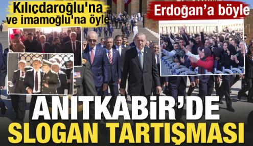 Anıtkabir'de slogan tartışması! Kılıçdaroğlu'na İmamoğlu'na öyle, Erdoğan'a böyle
