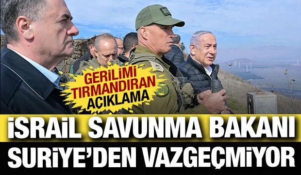 İsrailli bakandan Suriye açıklaması! 