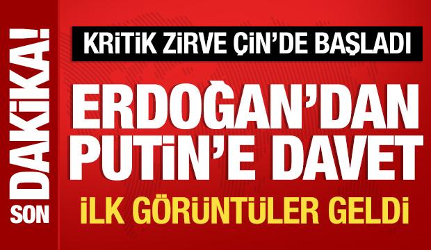 Cumhurbaşkanı Erdoğan Çin'de Putin ile görüşüyor