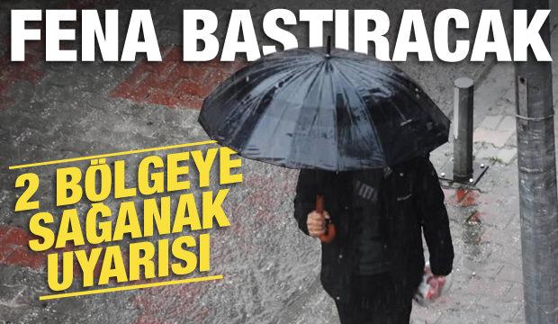 Meteoroloji il il açıkladı: 2 bölgede sağanak yağış bekleniyor!