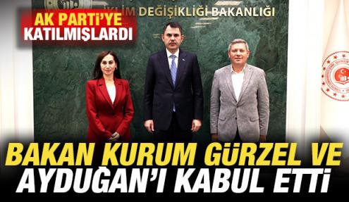 AK Parti'ye katılmışlardı! Bakan Kurum, Gürzel ve Ayduğan'ı kabul etti