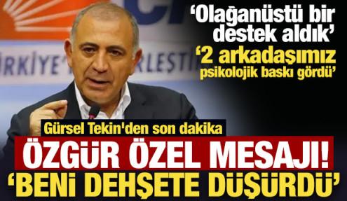 Gürsel Tekin'den son dakika Özgür Özel mesajı!