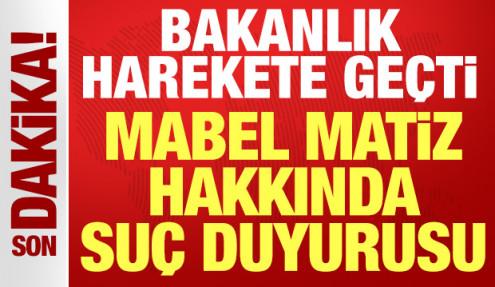 İçişleri Bakanlığı harekete geçti: Mabel Matiz hakkında suç duyurusu!