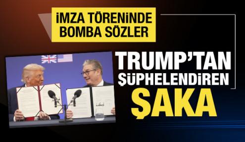 İngiltere ile yapılan anlaşmanın imza töreninde Trump'tan bomba sözler