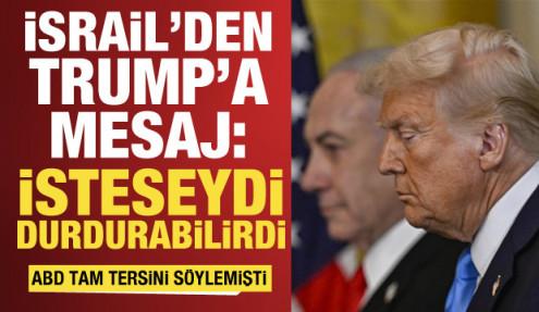 İsrail'den Katar açıklaması: Trump saldırıyı durdurmak istese durdurabilirdi