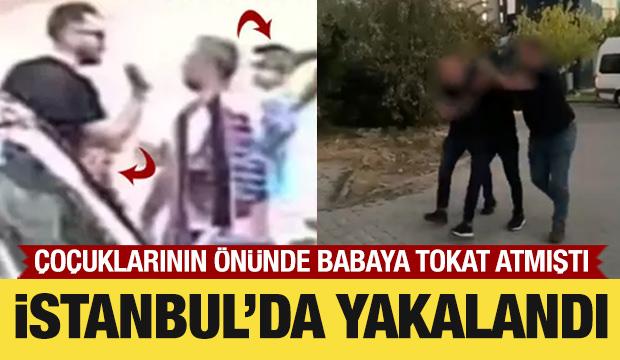 Maganda çocuklarını okula götüren babaya tokat attı
