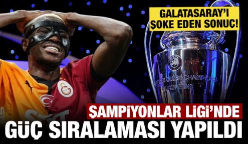 Şampiyonlar Ligi'nde güç sıralaması yapıldı: Galatasaray'ı şoke eden sonuç!