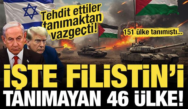 Dünyanın utanç tablosu açıklandı! İşte Filistin'i tanımayan bütün ülkeler!
