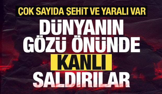 Son dakika: Dünyanın gözü önünde kanlı saldırılar! Çok sayıda şehit ve yaralı var...