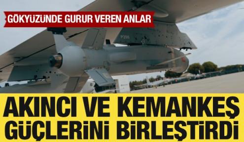 AKINCI ve KEMANKEŞ güçlerini birleştirdi! Gökyüzünde gurur veren anlar