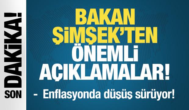 Bakan Şimşek açıklama yapıyor: Enflasyonda düşüş sürüyor.