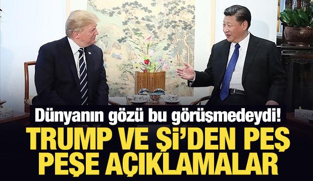 Dünyanın gözü bu görüşmedeydi! Trump ve Şi'den peş peşe açıklamalar