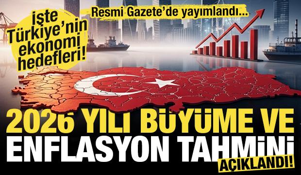 Enflasyon, büyüme ve işsizlik... İşte Türkiye ekonomisinin 2026 hedefleri!